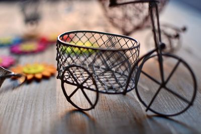 Close-up of wicker basket