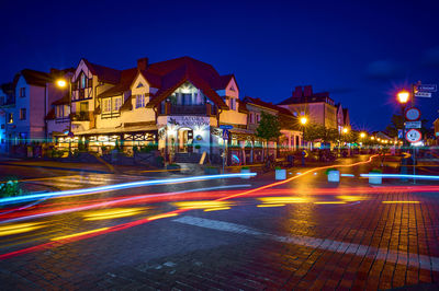 Illuminated city at night