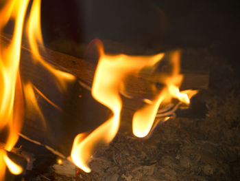 Close-up of bonfire