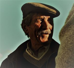 Close-up portrait of a man