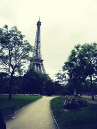 Low angle view of eiffel tower