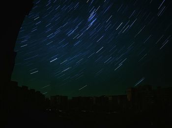 Low angle view of star field against sky at night