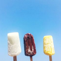 Close-up of ice cream against white background