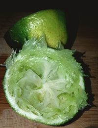 Close-up of lemon on table