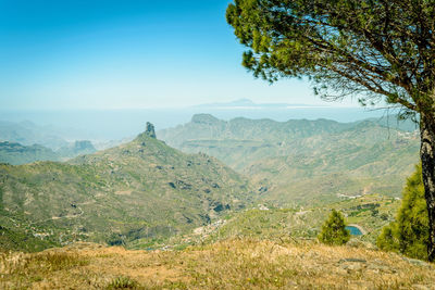 Scenic view of landscape against clear sky