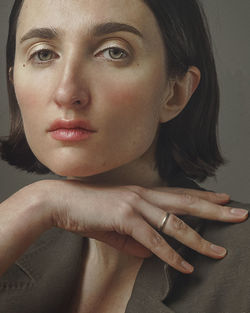 Close-up portrait of young woman