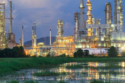 View of factory against sky