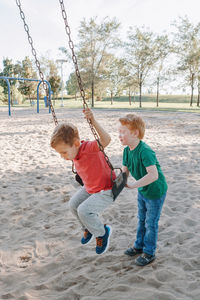 Children playing at playground