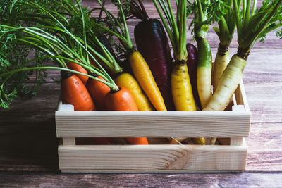 Close-up of vegetables on table