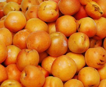 Full frame shot of oranges at market stall