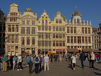 Group of people in front of building