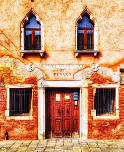 Facade of old building