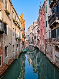 Canal amidst buildings in city