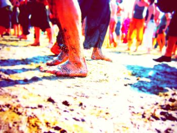 Low section of people standing outdoors