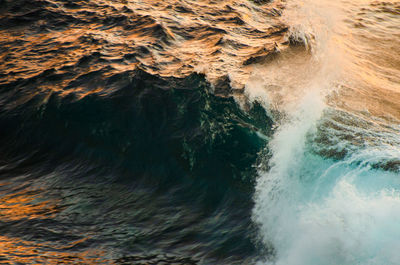 Full frame shot of wave in sea