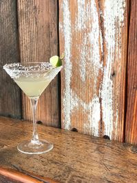 Close-up of wine in glass