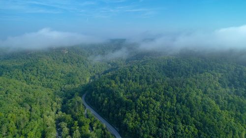 High angle view of landscape against sky