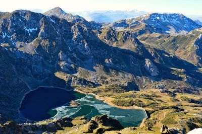 Valle lake in somiedo mountains, cantabric ridge, northern spain. 