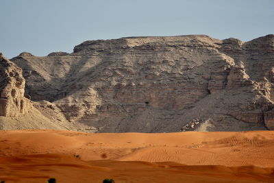 Scenic view of desert against sky