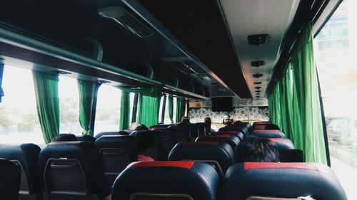 Empty seats in train