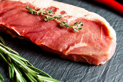 Close-up of food on table