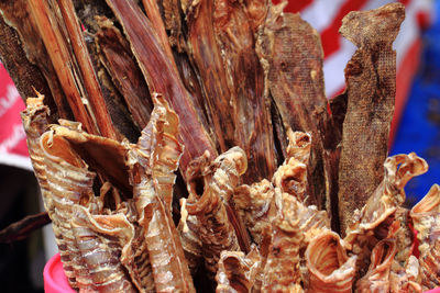 Full frame shot of meat for sale in market