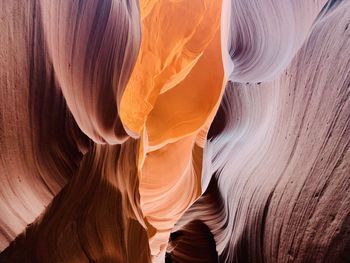 Low angle view of rock formation