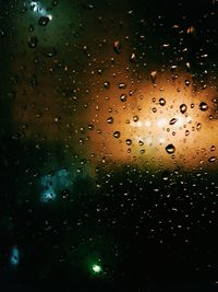 Raindrops on window