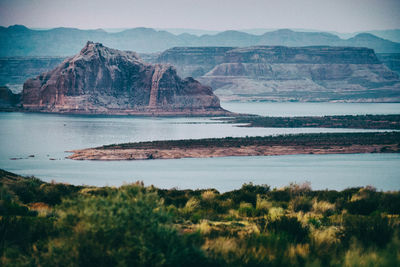 Scenic view of mountain range