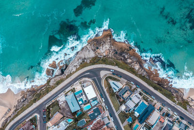 High angle view of swimming pool