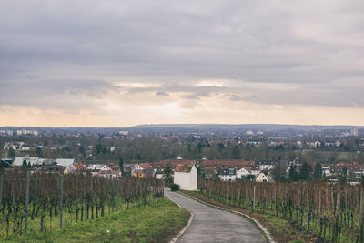 View of town against sky