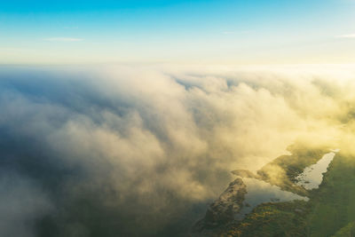 Aerial view of cloudscape against sky