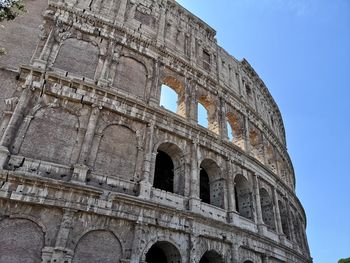Low angle view of historical building against sky
