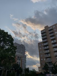 Low angle view of buildings against sky