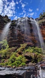 Scenic view of waterfall