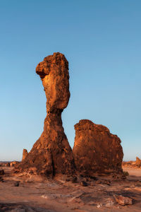 Rock formations during sunrise in the desert