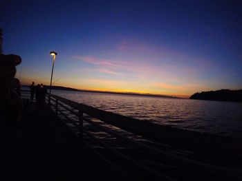 Scenic shot of calm sea at dusk