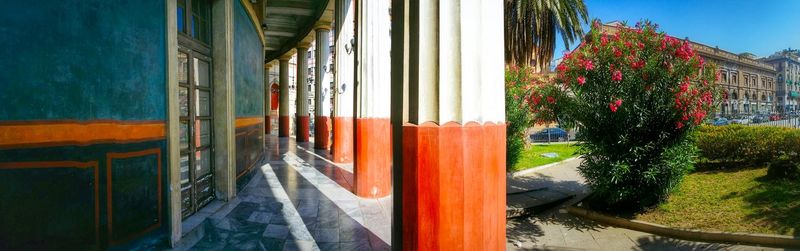 Close-up of red wall