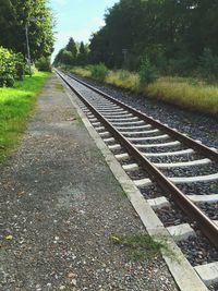 Surface level of railroad tracks