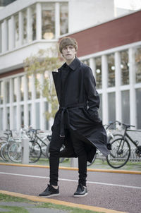 Full length portrait of teenage girl