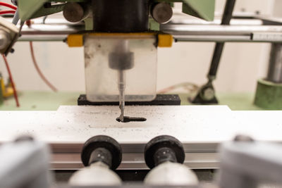 Low section of person on machine