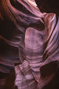 Low angle view of rock formation