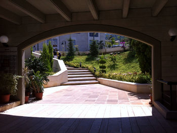 Built structure with trees in background