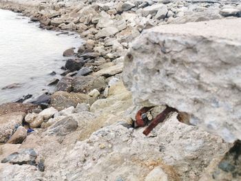 Rocks on shore