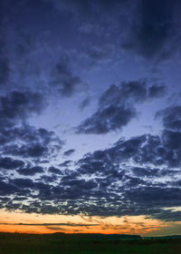 Scenic view of landscape against cloudy sky