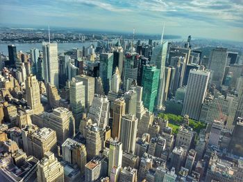 High angle view of city