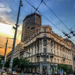 Low angle view of buildings against sky