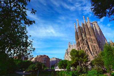 Low angle view of buildings against sky