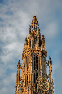 Low angle view of traditional building against sky