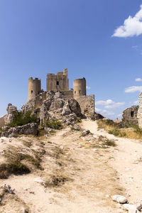 Suggestive view of rocca calascio castle